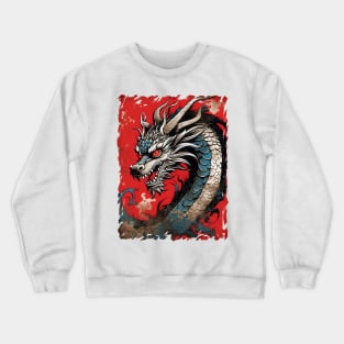 Chinese Red Dragon Art Crewneck Sweatshirt